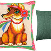 Needlepoint Pillow Kit "A Fox in Flowers"
