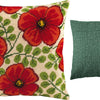 Needlepoint Pillow Kit "Red Flowers"