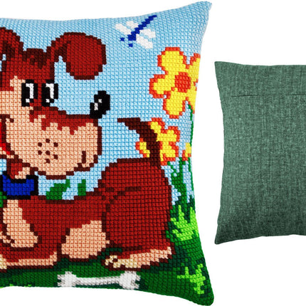 Cross Stitch Pillow Kit "Watchdog"