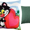 Cross Stitch Pillow Kit "Lovely Cat"