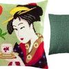 Needlepoint Pillow Kit "Naniwaya Okita"