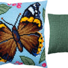 Cross Stitch Pillow Kit "Red Admiral"