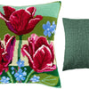 Needlepoint Pillow Kit "Tulips and Forget-Me-Nots"