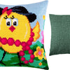 Cross Stitch Pillow Kit "Chick with a Necklace"