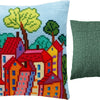 Cross Stitch Pillow Kit "Italian Town"