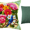 Needlepoint Pillow Kit "Nightingale in Flowers"