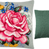 Cross Stitch Pillow Kit "Pink Rose"