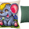 Needlepoint Pillow Kit "Funny Elephant"