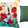 Needlepoint Pillow Kit "Large Whites on Poppies"