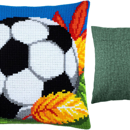 Cross Stitch Pillow Kit "Soccer"