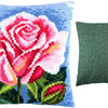 Cross Stitch Pillow Kit "Pink Rose"