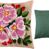 Cross Stitch Pillow Kit "Dog Rose"