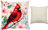 Needlepoint Pillow Kit "Cardinal Among Flowers"