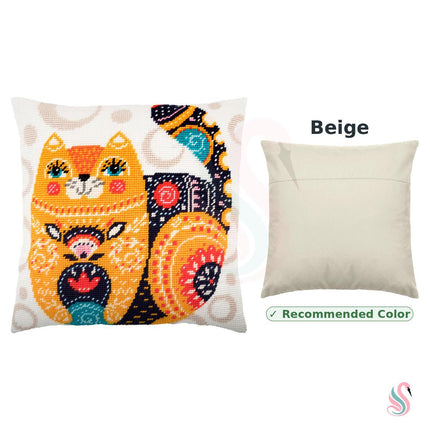 Needlepoint Pillow Kit "Cat of Art Nouveau"