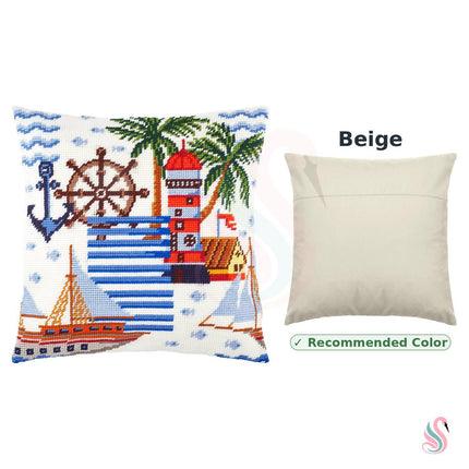 Needlepoint Pillow Kit "Overseas Adventure"