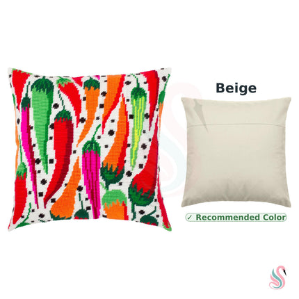 Needlepoint Pillow Kit "Chili peppers"