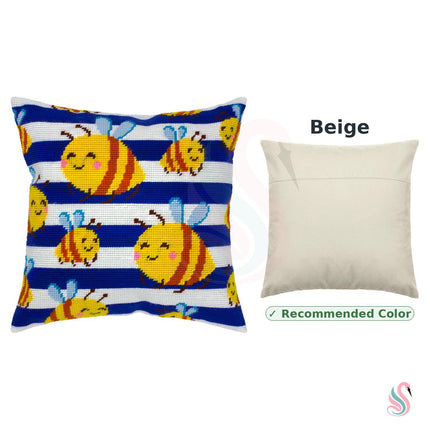 Needlepoint Pillow Kit "Honey Bees"