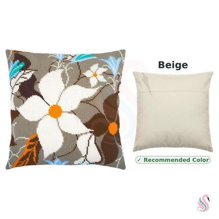 Needlepoint Pillow Kit "Vanilla Flower"