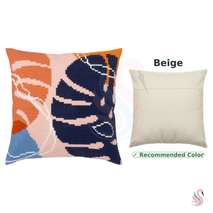 Cross Stitch Pillow Kit "Monstera"
