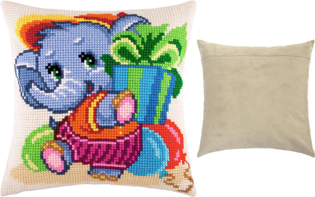 Cross Stitch Pillow Kit "Little Elephant"