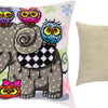 Needlepoint Pillow Kit "Elephant and Owls"