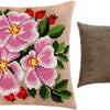 Cross Stitch Pillow Kit "Dog Rose"