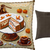 Needlepoint Pillow Kit "Coffee and a Tangerine Cake"