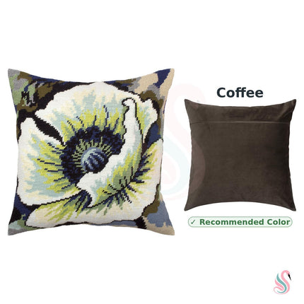 Needlepoint Pillow Kit "Breadseed Poppy"
