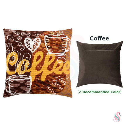 Needlepoint Pillow Kit "Coffee"