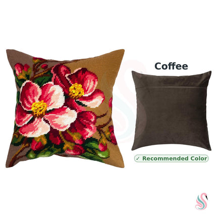 Needlepoint Pillow Kit "Crabapple Blossom"
