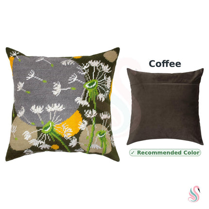 Needlepoint Pillow Kit "Dandelions in a Breeze"
