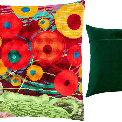 Needlepoint Pillow Kit "A Vase with Flowers"