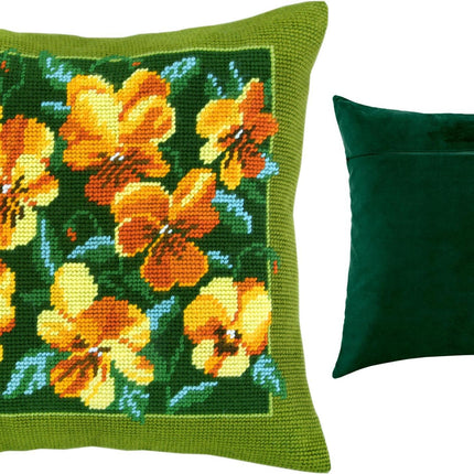 Needlepoint Pillow Kit "Golden Bouquet"