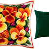 Needlepoint Pillow Kit "Pansies"