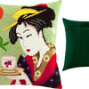 Needlepoint Pillow Kit "Naniwaya Okita"