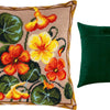 Needlepoint Pillow Kit "Nasturtium"