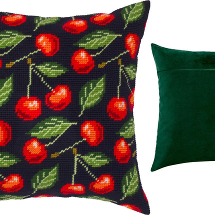 Needlepoint Pillow Kit "Cherries"