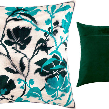 Needlepoint Pillow Kit "Flowers in the Evening"
