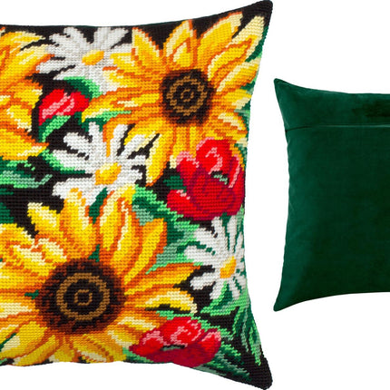 Needlepoint Pillow Kit "Summer Flowers"