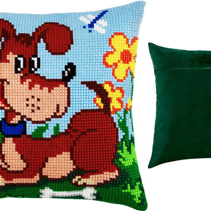 Cross Stitch Pillow Kit "Watchdog"
