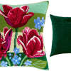 Needlepoint Pillow Kit "Tulips and Forget-Me-Nots"