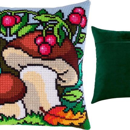 Cross Stitch Pillow Kit "Mushrooms"