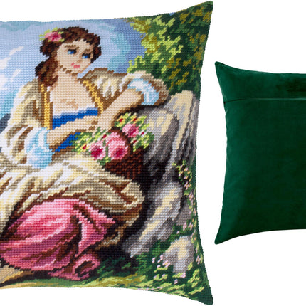 Needlepoint Pillow Kit "The Little Gardener"