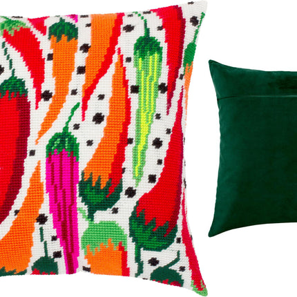 Needlepoint Pillow Kit "Chili peppers"