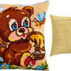 Cross Stitch Pillow Kit "Bear the Sweet-Tooth"