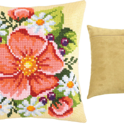 Cross Stitch Pillow Kit "Bouquet"