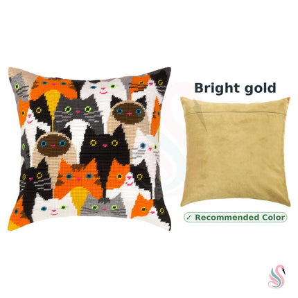 Needlepoint Pillow Kit "Cat choir"