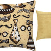 Needlepoint Pillow Kit "Ties and Mustaches"