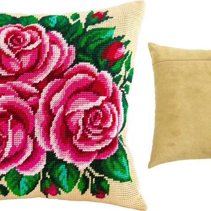 Needlepoint Pillow Kit "Three Roses"