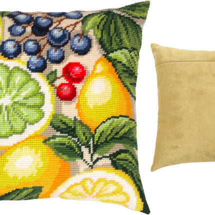 Needlepoint Pillow Kit "Fruit fiesta"